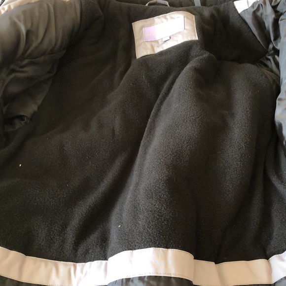 Steve‎ Madden, Madden Girl, puffer coat. large L/G. Gray, hooded faux fur. NWOT - Picture 8 of 11